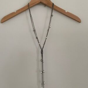 Simply Vera Vera Wang Lariat Silver and Pearl Necklace